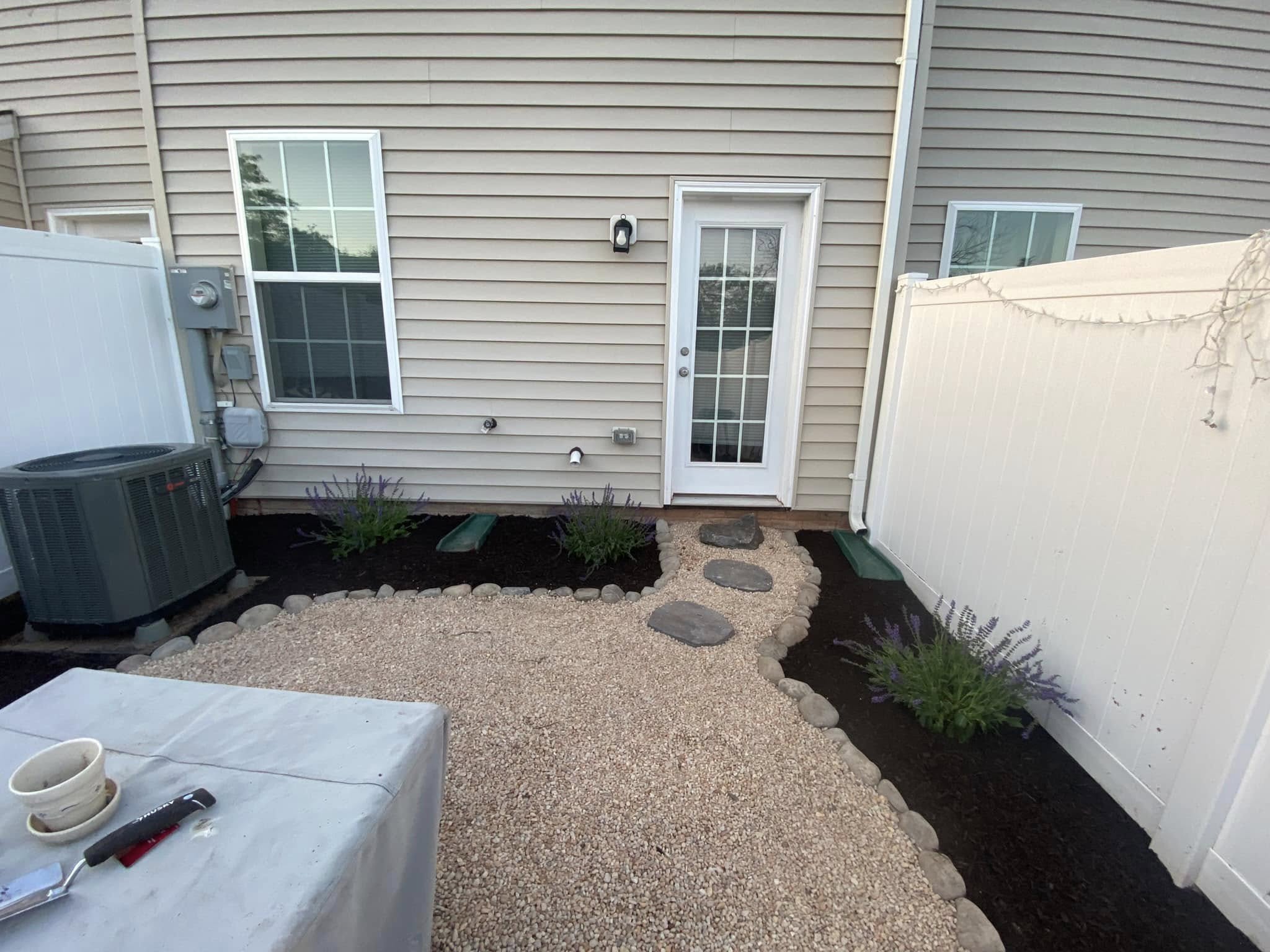 After hardscape transformation