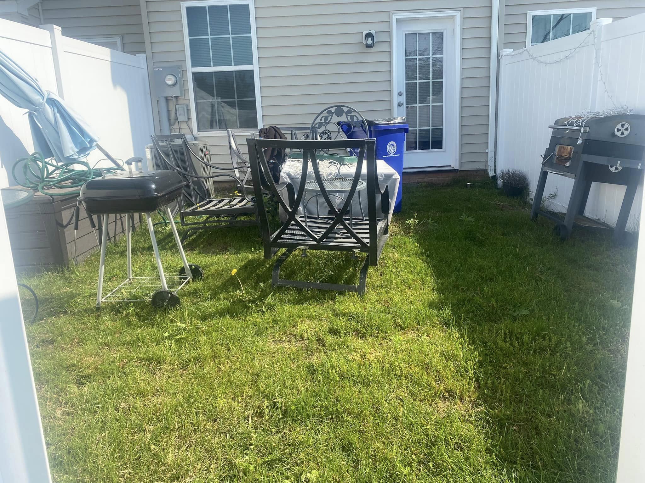 Before hardscape transformation
